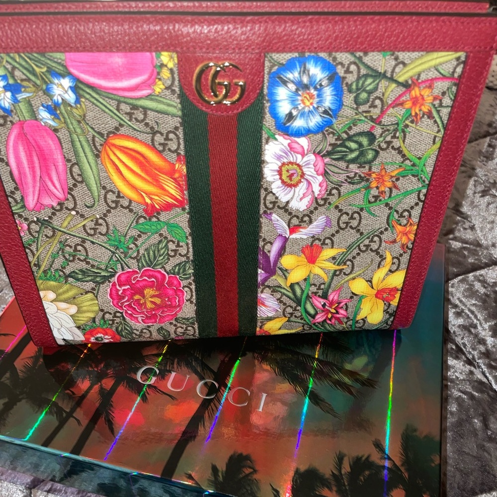 Gucci Ophidia Floral clutch